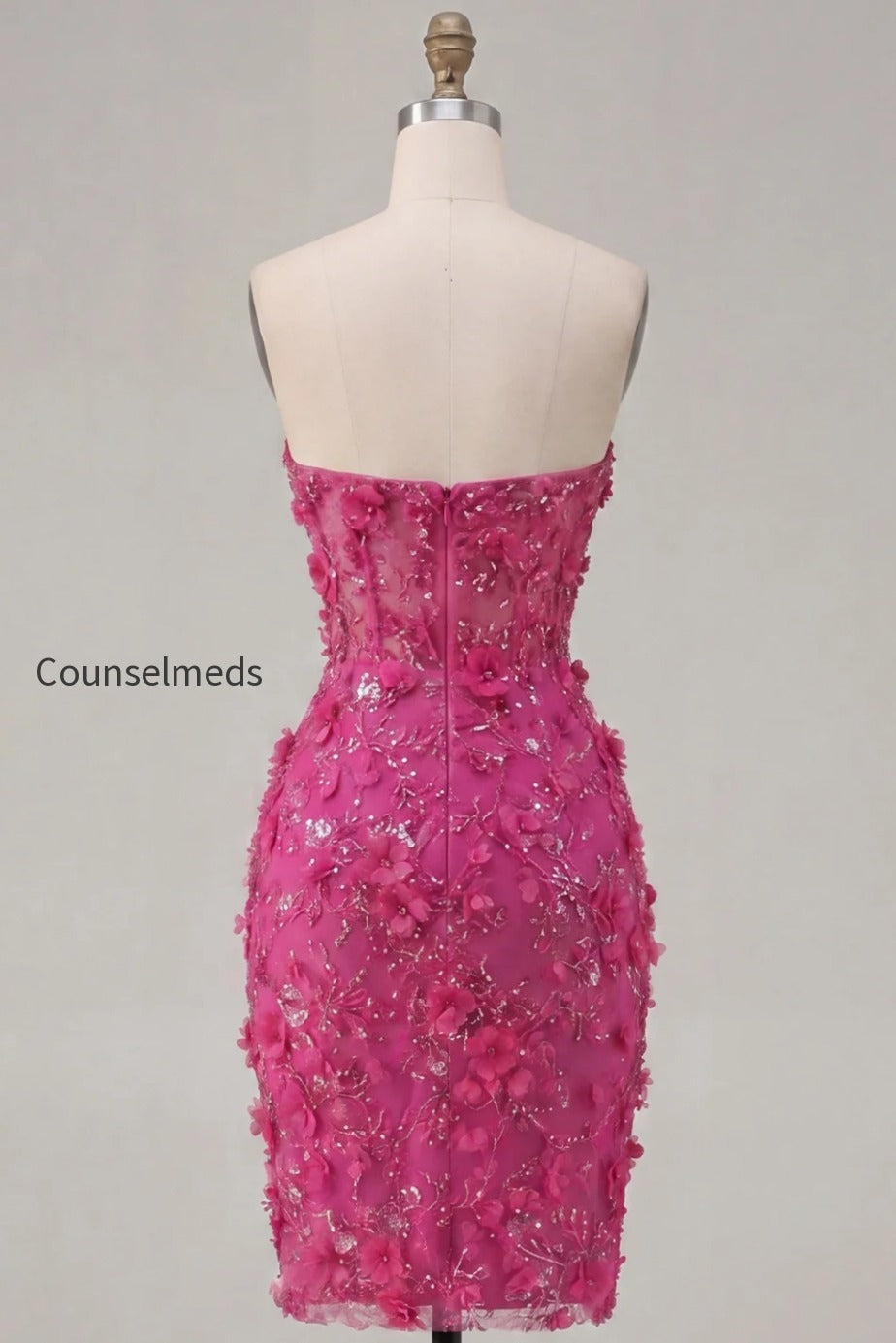 sparkly-fuchsia-corset-floral-tight-short-sweetheart-homecoming-dress-with-beading