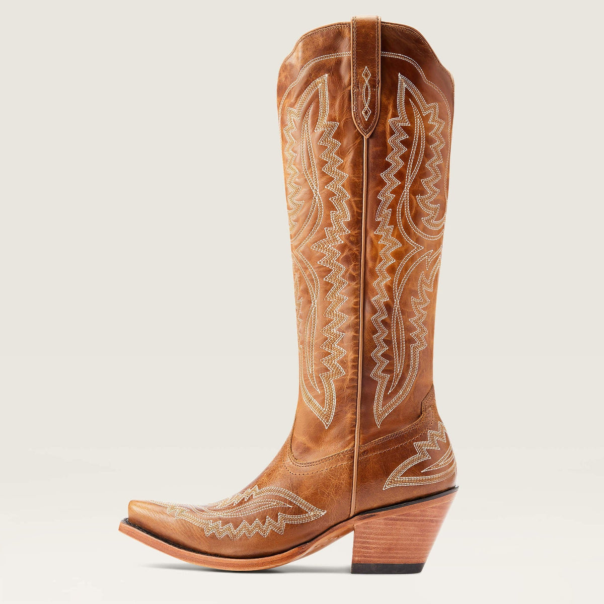 Cowgirl Outfit Women's Vintage Embroidered Pointed Toe Square Heel Western Boots