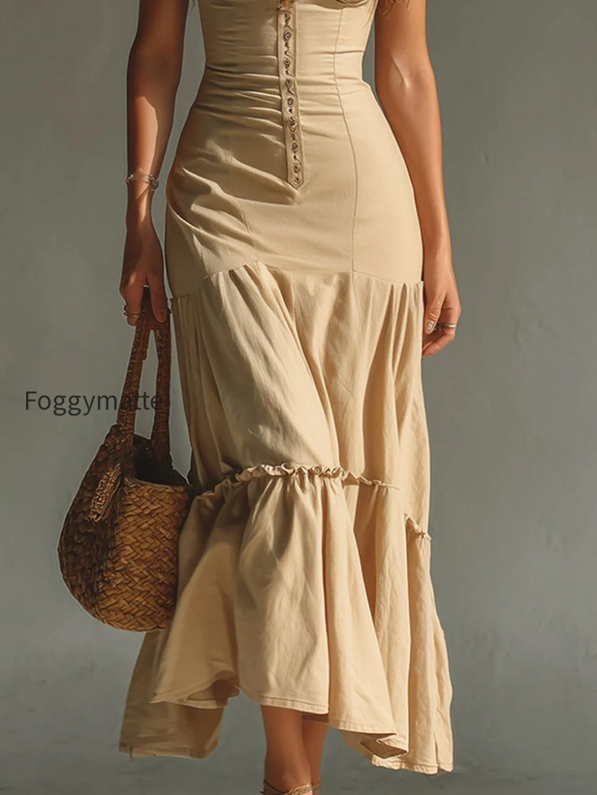 vintage-style-maxi-dress-with-ruffled-hem
