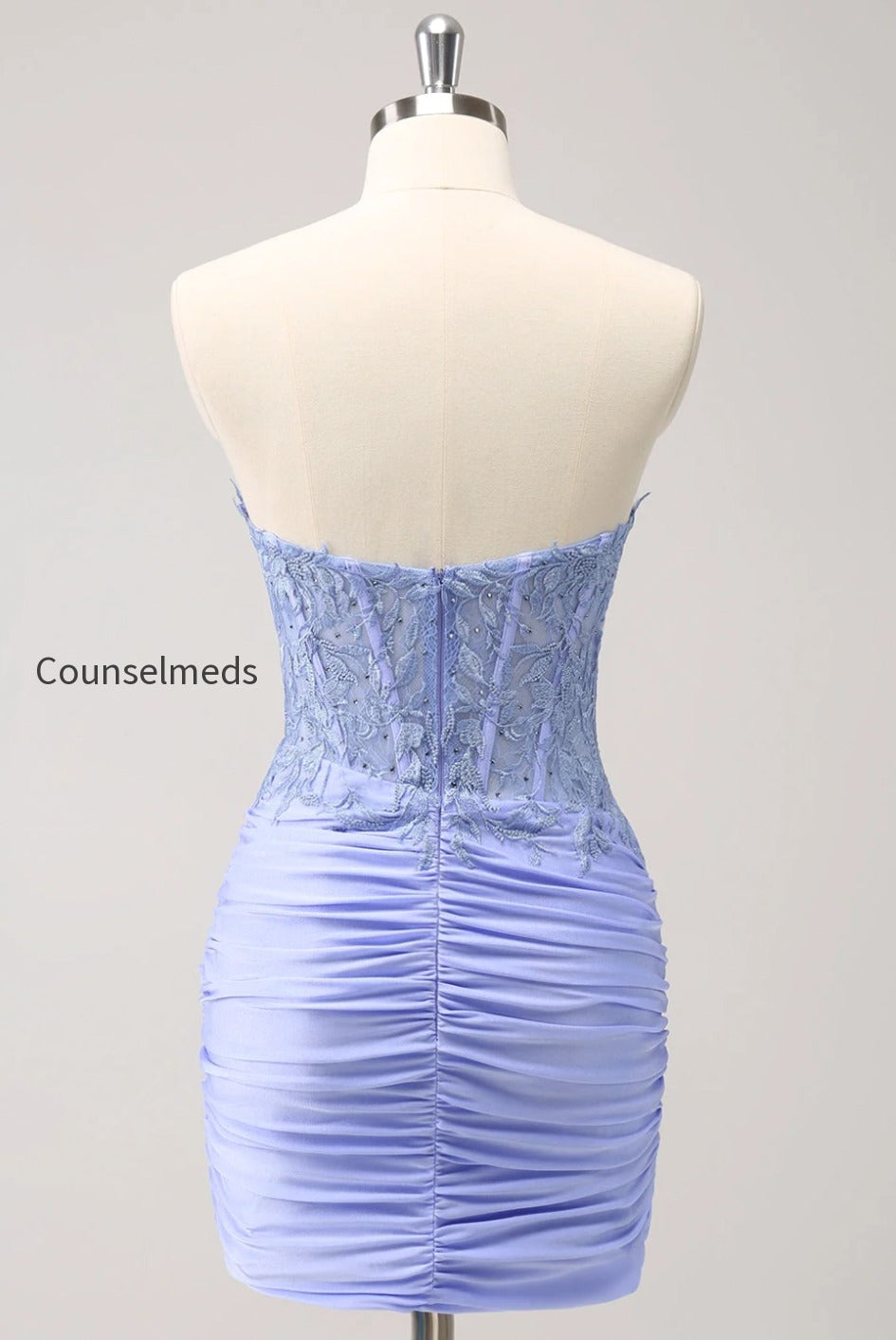 lilac-strapless-corset-pleated-tight-homecoming-dress-with-appliques