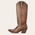 Cowgirl Outfit Women's Vintage Embroidered Pointed Toe Square Heel Western Boots