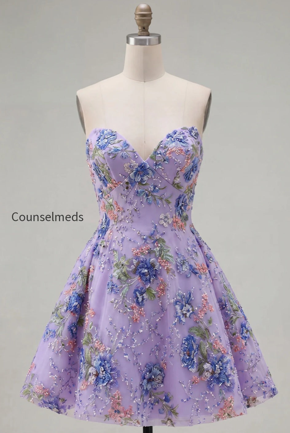 sparkly-pink-floral-beaded-a-line-short-strapless-homecoming-dress