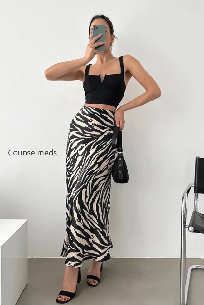zebra-print-a-line-midi-skirt