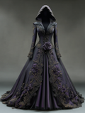 Women's Halloween Gorgeous Fashion Cape Dress fca0
