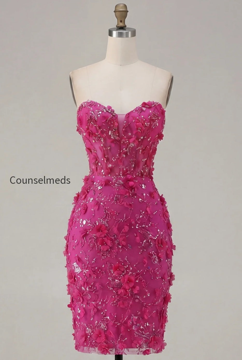 sparkly-fuchsia-corset-floral-tight-short-sweetheart-homecoming-dress-with-beading