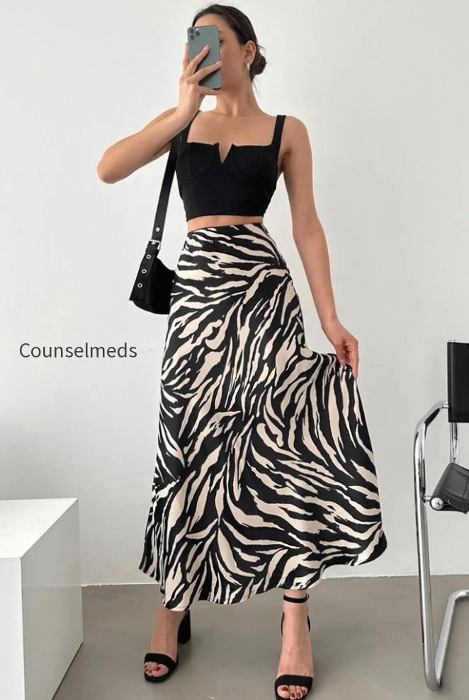 zebra-print-a-line-midi-skirt