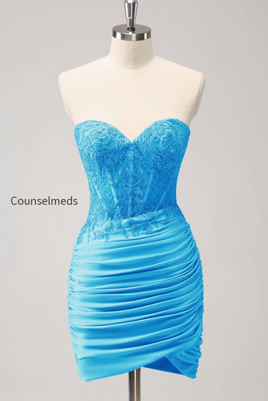 lilac-strapless-corset-pleated-tight-homecoming-dress-with-appliques