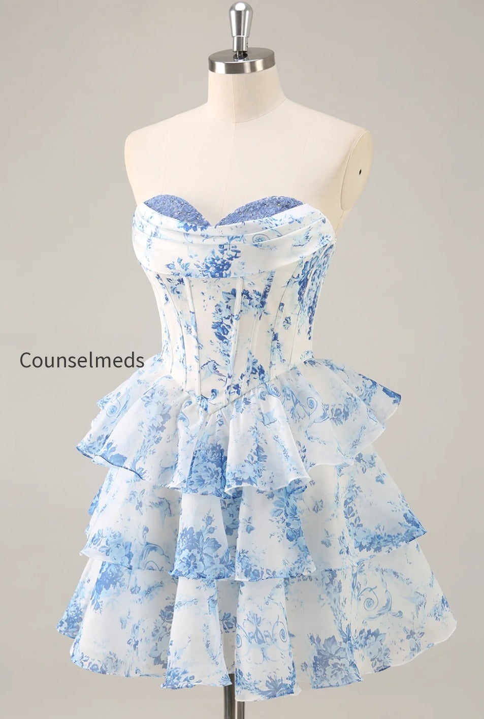 white-and-blue-floral-sweetheart-corset-short-homecoming-dress-with-ruffles