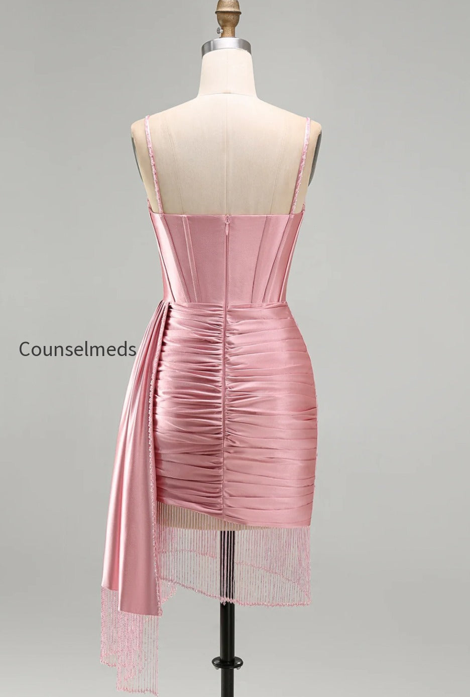 sparkly-gold-satin-fringed-beaded-tight-short-corset-homecoming-dress