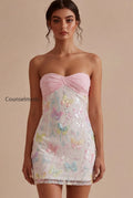 sparkly-pink-and-white-floral-tight-short-strapless-beaded-graduation-dress