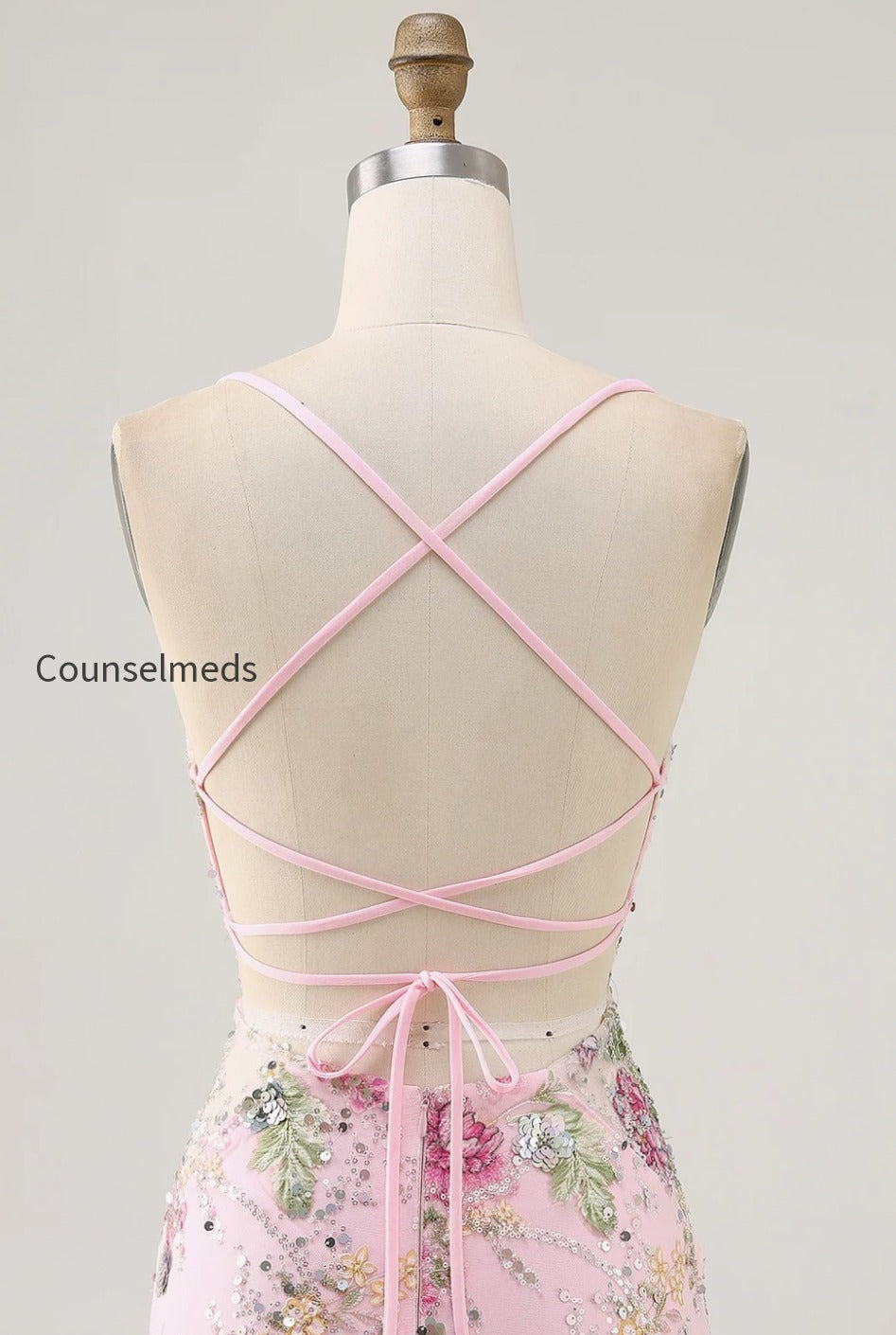 sparkly-pink-beaded-floral-short-tight-homecoming-dress-with-sequins